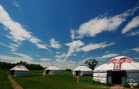 Cool Dmuchany Dome Mongolski Yurt Namiot Trwały Z 200kg Ciężar Ciężar
